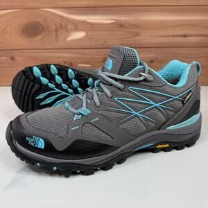 The North Face Gore-Tex Trail-Running Shoes Vibram Sole Gray/Blue Womens sz 8.5